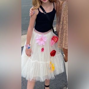 Girls tutu skirt with flower appliqués. Taylor Swift Me! Skirt